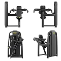 Black Fitness Chest Press Machine With Yellow Accents And Ergonomic Design For Strength Training