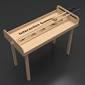 Wooden Interactive Game Table With Track Ball And Rods For Play 3d model