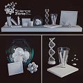 Science Themed Decorative Ornament Set With DNA Model Test Tubes Molecular Structure Book Photo Frame
