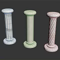 Modern Columns Stone Columns Stone Columns Old Stone Columns 3d model