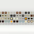 Retro Switch Panel Circuit Open Power Switch Socket Double Open Double Socket Switch Single Open Socket Switch 3d model