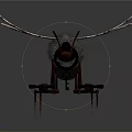 Realistic 3D Mosquito Game Movie Character With White Wings Black Body And Metal Legs