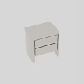 Contemporary Bedside Table with Two Drawers Light Wood Finish and Sleek Design