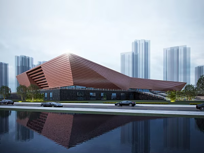 modern gymnasium building gymnasium 3d model