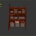 Iron Frame Storage Rack Large Iron Frame Iron Frame House Factory Industrial Iron Frame Iron Ladder Rigid Ladder Work Frame Rigid Frame 3d model