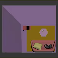 Purple Pink Mini Playhouse With Retro Gaming Console TV Computer And Electronic Appliances