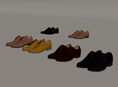 Modern Men's Shoes Leather Shoes 3d model