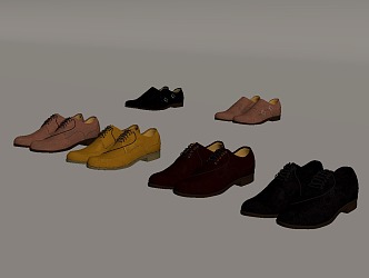 Modern Men's Shoes Leather Shoes 3d model