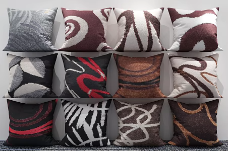 Modern Pillow Plush Pillow Decoration 3d model