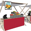 Fresh Fruit Stand with Canopy Orange Images Baskets Fresh Fruits Cash Register Red Countertop