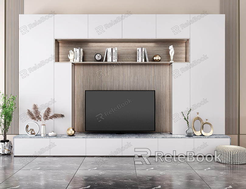 Modern TV background wall background wall model