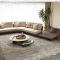 Modern Sofa Coffee Table Combination Minotti Multi-Person Sofa Multi-Person Sofa Single Person Sofa 3d model