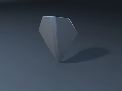 Sleek Modern White Reception Desk With Geometric Angular Design And Smooth Surface 3d model