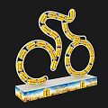 Bike Shaped Lay's Photo Spot With Yellow Packaging And Brand