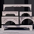 European carved component 3d model