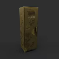 Single Vintage Metal Storage Locker With Rustic Finish And Industrial Design