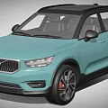 Volvo Light Blue SUV Exterior With Modern Design And Alloy Wheels 3d model