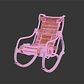 Modern Red Rocking Chair With Chrome Metal Frame And Stylish Design Elements