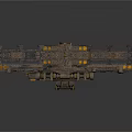 Ancient Industrial Mechanical Equipment With Metal Frame Wooden Components Large Central Gear And Worn Surface
