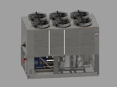 Industrial Cooling Equipment With Six Fans And Metal Heat Dissipation Structure 3d model