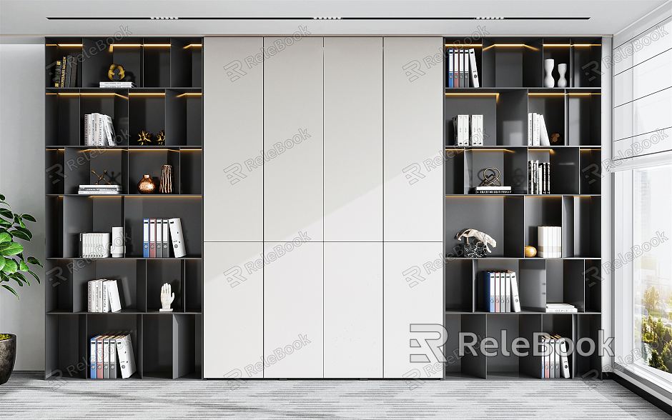 Modern bookcase model