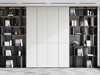 Modern bookcase 3d model