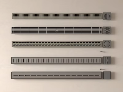 Linear Bathroom Drain Accessories With Various Designs And Functional Build 3d model