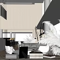 Modern Bright Café Interior With Large Windows Bookshelves Bar Counter Sofa Seating And Pampas Grass