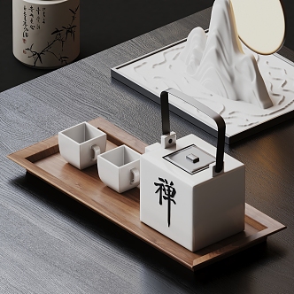 New Chinese Tea Set Tea Set Ornaments 3d model