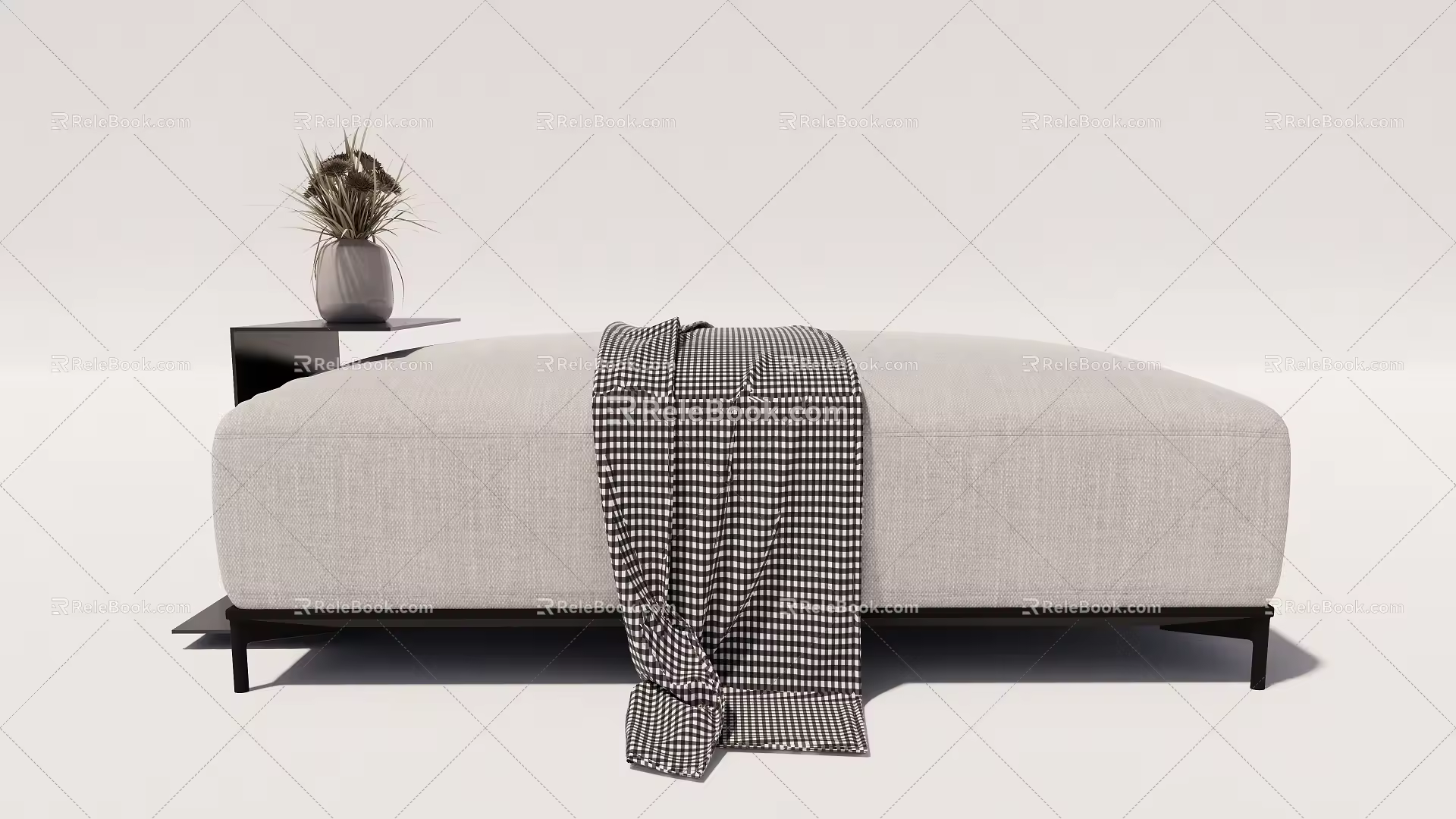 Modern sofa stool 3d model
