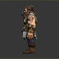 Strong Female Warrior Character With Muscular Build And Armor Details