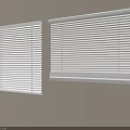 White Horizontal Window Blinds for Home Interior with Clean Design and Smooth Adjustment 3d model