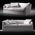 Cream wind double sofa 3d model