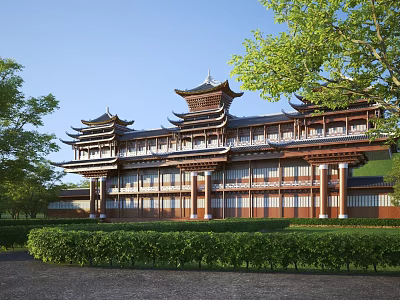 chinese architecture 3d model