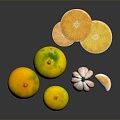 Modern orange orange fruit 3d model