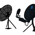 Public Communication Satellite Dishes With Tripod Stands For Outdoor Use
