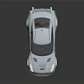 Light Blue Sports Car With Sleek Design Large Rear Spoiler And White Wheels
