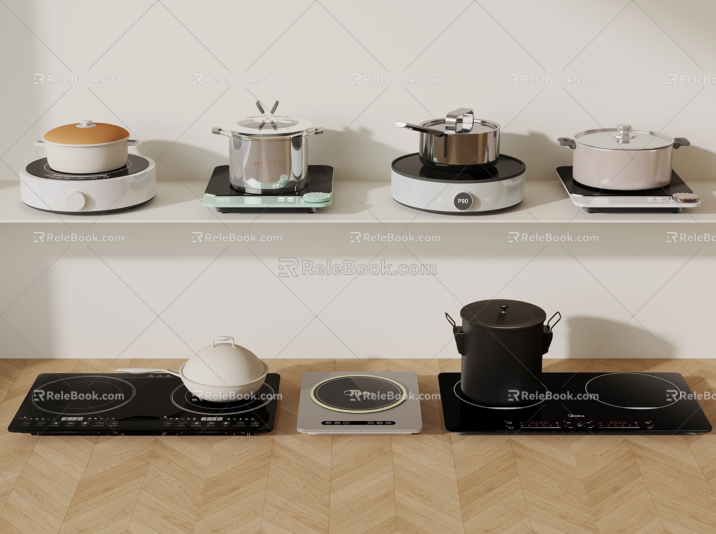 induction cooker 3d model