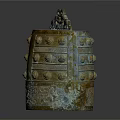 Ancient Chinese Bronze Bell With Dragon Shaped Ornaments Nipple Decorations And Intricate Patterns