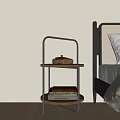Modern side table side table corner table round side table 3d model