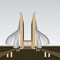 Modern viewing platform landscape small building landscape structure landscape device 3d model