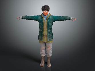 Modern game character men handsome men young men 3d model