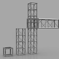 Public Facility Industrial Metal Frame Scaffolding Support Structures in Different Sizes 3d model