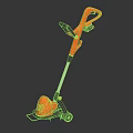 Orange Lightweight Electric Lawn Mower With Ergonomic Handle And Sharp Steel Blade