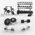 Durable Home Gym Fitness Equipment With Adjustable Dumbbells Weight Plates And Rack