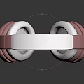 Modern Rose Gold Over Ear Headphones With White Ear Cushions And Sleek Design