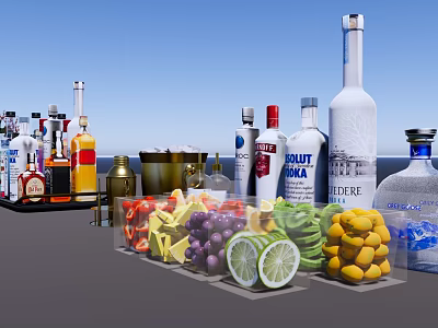 Bar Items 3d model