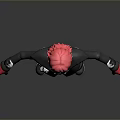 3D Anime Character With Pink Hair Gray Outfit Black Boots Standing Posture
