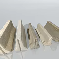 Road Infrastructure Concrete Curbs With Various Shapes And Construction Elements 3d model