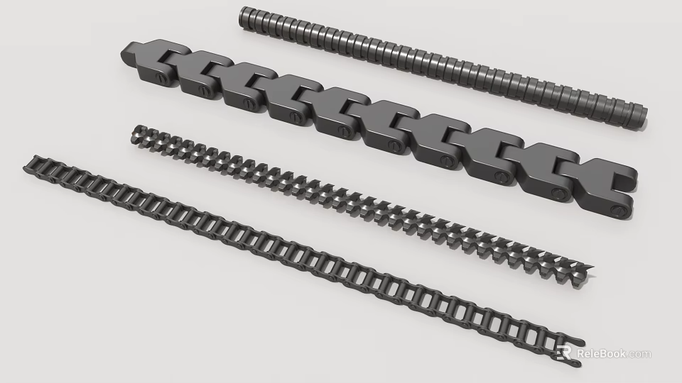 Industrial Equipment High Quality Mechanical Chains in Various Types for Machinery 3d model 
